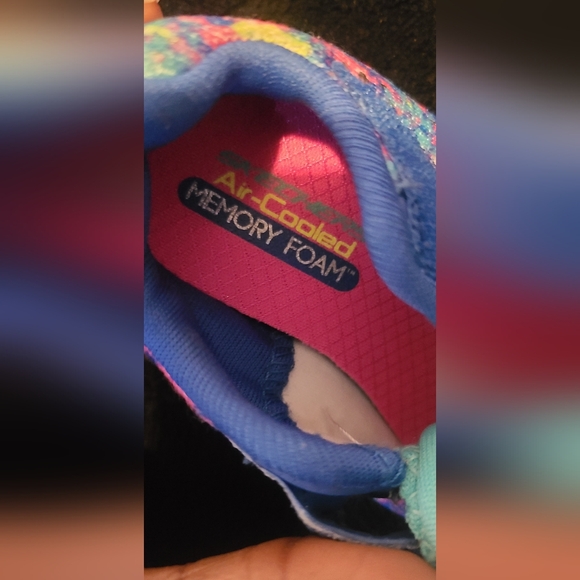 Skechers Kids' Multi-Color Sparkle Sneakers - Picture 4 of 5